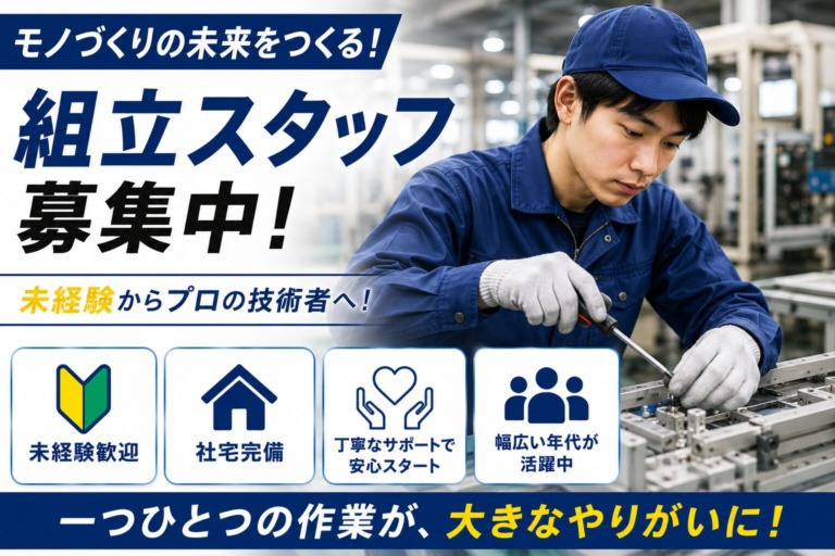 【福岡県宮若市】自動車部品組立スタッフ｜寮完備｜土日休み｜年間休日120日以上｜日払いOK｜未経験歓迎